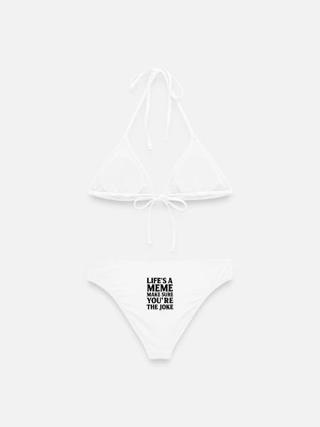 Life’s a Meme – Trend Statement Social Spruch - Frauen Bikini - Weiß