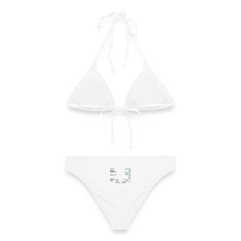 Tauchcomputer - Frauen Bikini - Weiß - Hinten - AI Model Female 172 dark (172cm)