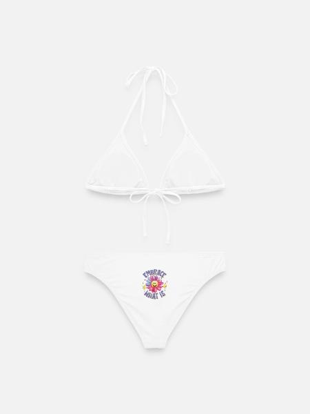 positive Einstellung, Lebensfreude, Lebensfreude - Frauen Bikini - Weiß