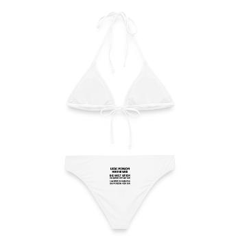 Liebe Person Hinter Mir Hab Einen Schönen Tag - Frauen Bikini - Weiß - Hinten - AI Model Female 172 dark (172cm)