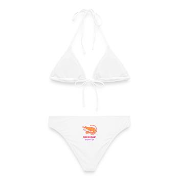 Shrimp Up Your Life – Lustiger Garnelen Spruch - Frauen Bikini - Weiß - Hinten - AI Model Female 172 dark (172cm)