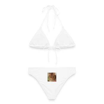 Můj-Merch - Frauen Bikini - Weiß - Hinten - AI Model Female 172 dark (172cm)