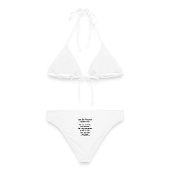 An die Person hinter mir - Frauen Bikini - Weiß - Hinten - AI Model Female 172 dark (172cm)