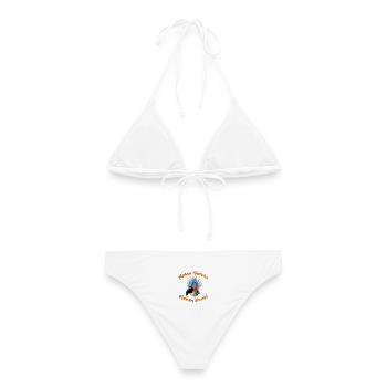 Krallo Kreisch™: Meine blank stehenden Nerven - Frauen Bikini - Weiß - Hinten - AI Model Female 172 dark (172cm)