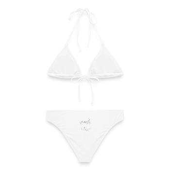 Gruselige Schaukel im Nebel - Rückendruck - Frauen Bikini - Weiß - Hinten - AI Model Female 172 dark (172cm)