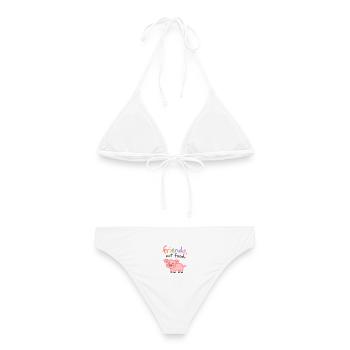 Friends Not Food Cute Pig - Frauen Bikini - Weiß - Hinten - AI Model Female 172 dark (172cm)
