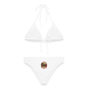 Provence France Vintage - Frauen Bikini - Weiß - Hinten - AI Model Female 172 dark (172cm)