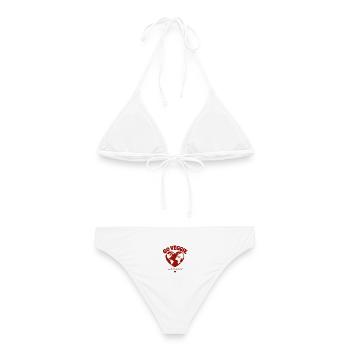 Go Veggie A Kinder Planet - Frauen Bikini - Weiß - Hinten - AI Model Female 172 dark (172cm)