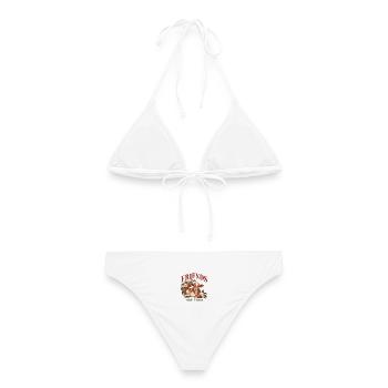 Friends Not Food Cow - Frauen Bikini - Weiß - Hinten - AI Model Female 172 dark (172cm)