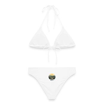 Eifel Germany Nature - Frauen Bikini - Weiß - Hinten - AI Model Female 172 dark (172cm)