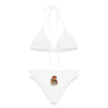 Sleepy Gamer Salamander – Noch ein Spiel - Frauen Bikini - Weiß - Hinten - AI Model Female 172 dark (172cm)