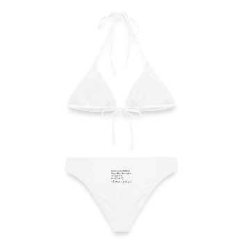 An die Person hinter mir - Frauen Bikini - Weiß - Hinten - AI Model Female 172 dark (172cm)