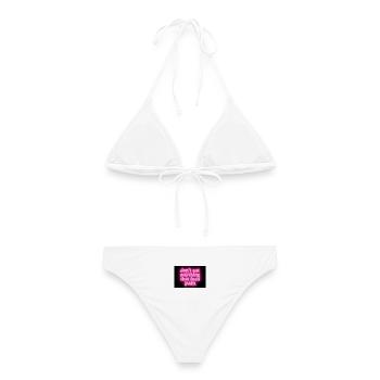 Werde vegan und rette die Tiere - Frauen Bikini - Weiß - Hinten - AI Model Female 172 dark (172cm)