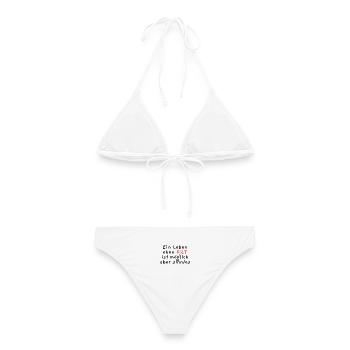 Ein Leben ohne Sylt ist möglich aber sinnlos - Frauen Bikini - Weiß - Hinten - AI Model Female 172 dark (172cm)