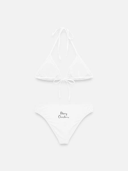 Merry Christmas Stern Geschenk Weihnachten - Frauen Bikini - Weiß