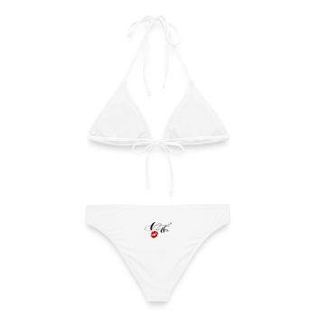 Danke  - Frauen Bikini - Weiß - Hinten - AI Model Female 172 dark (172cm)