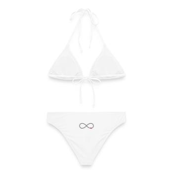 Unendlichkeit Herz Zeichen Symbol Geschenk Liebe - Frauen Bikini - Weiß - Hinten - AI Model Female 172 dark (172cm)