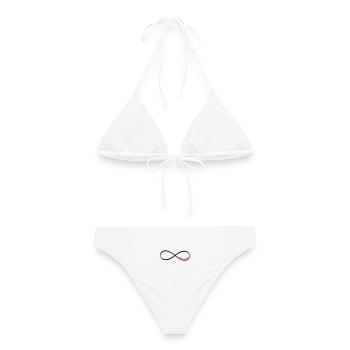 Infinity Sign Family - Cadeau - Bikini femme - blanc - Dos - AI Model Female 172 dark (172cm)
