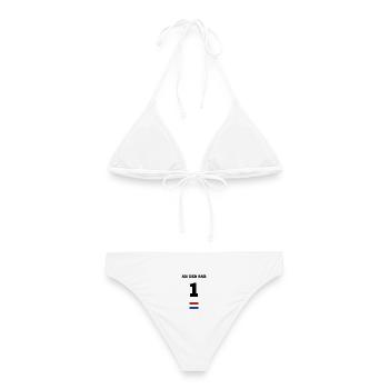 Niederlande - Malletrikot - Frauen Bikini - Weiß - Hinten - AI Model Female 172 dark (172cm)