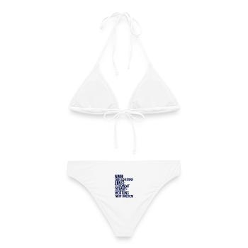 about going wild: Nimm dein Scheitern ernst - Frauen Bikini - Weiß - Hinten - AI Model Female 172 dark (172cm)