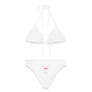 Mom EST. 2027 - Rücken/ Vollformat - Frauen Bikini - Weiß - Hinten - AI Model Female 172 dark (172cm)
