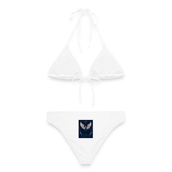 Guardian Shadow Wings - Frauen Bikini - Weiß - Hinten - AI Model Female 172 dark (172cm)