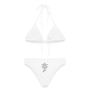Mein Lieblingsparfüm? Zwei-Takt-Gemisch & frisch g - Frauen Bikini - Weiß - Hinten - AI Model Female 172 dark (172cm)