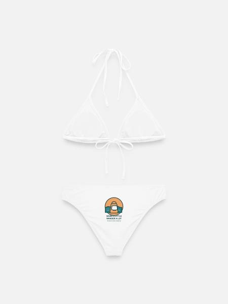 Weniger Arbeit, Mehr Reisen - Frauen Bikini - Weiß