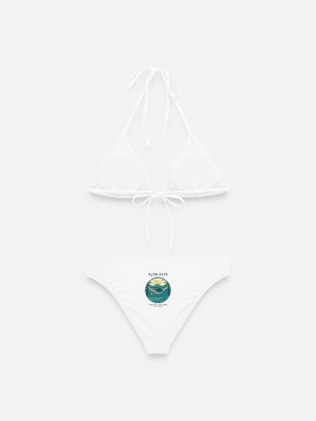 Slow Days Strandhammock Signet - Frauen Bikini - Weiß