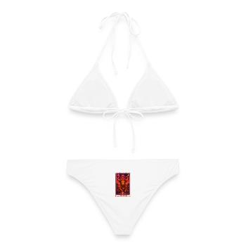 Tarot Taureau - Bikini femme - blanc - Dos - AI Model Female 172 dark (172cm)
