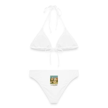 Lugano Villa Panorama - Bikini femme - blanc - Dos - AI Model Female 172 dark (172cm)