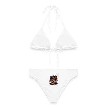 Der Schweißer Funkenkraft - Frauen Bikini - Weiß - Hinten - AI Model Female 172 dark (172cm)