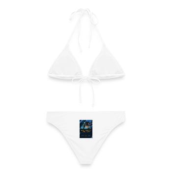 Space Samurai - Schlacht in der Leere - Frauen Bikini - Weiß - Hinten - AI Model Female 172 dark (172cm)