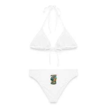  Backprint: Freestyle-Scooter Tretroller - Frauen Bikini - Weiß - Hinten - AI Model Female 172 dark (172cm)