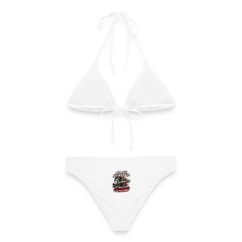 Musste passieren – Zeit und Raum - Frauen Bikini - Weiß - Hinten - AI Model Female 172 dark (172cm)