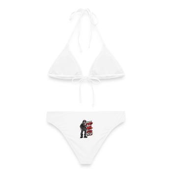 Zu nah an meinem Arsch – Biker-Humor - Frauen Bikini - Weiß - Hinten - AI Model Female 172 dark (172cm)