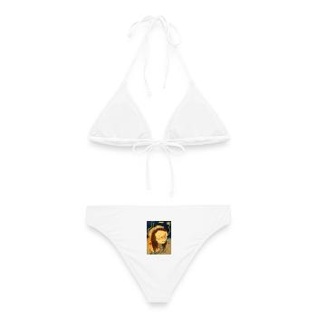 Oiwa-san - Frauen Bikini - Weiß - Hinten - AI Model Female 172 dark (172cm)