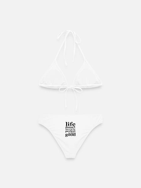 Das Leben muss nicht perfekt sein - Frauen Bikini - Weiß