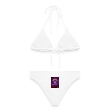 Sternzeichen Löwe - Frauen Bikini - Weiß - Hinten - AI Model Female 172 dark (172cm)