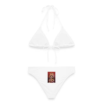 Female Rage Queen making men kneel - Frauen Bikini - Weiß - Hinten - AI Model Female 172 dark (172cm)