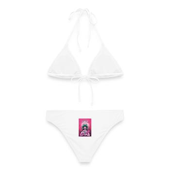 Medusa Illustration - Frauen Bikini - Weiß - Hinten - AI Model Female 172 dark (172cm)