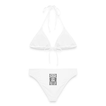 Books Before Boys - Frauen Bikini - Weiß - Hinten - AI Model Female 172 dark (172cm)