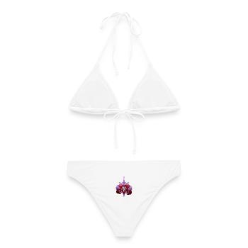 Books Before Boys - Frauen Bikini - Weiß - Hinten - AI Model Female 172 dark (172cm)