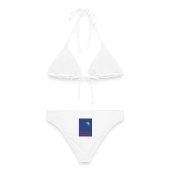 Outer World  - Frauen Bikini - Weiß - Hinten - AI Model Female 172 dark (172cm)