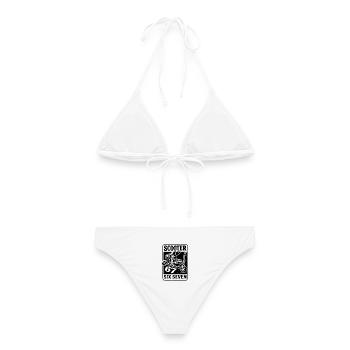  Backprint | Freestyle-Scooter Tretroller 67s - Frauen Bikini - Weiß - Hinten - AI Model Female 172 dark (172cm)