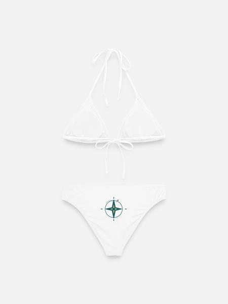 Nordstern Kompass Grafik - Frauen Bikini - Weiß