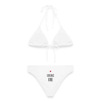 Kind Lieblingskind Herz Geschenk Geschenkidee - Frauen Bikini - Weiß - Hinten - AI Model Female 172 dark (172cm)