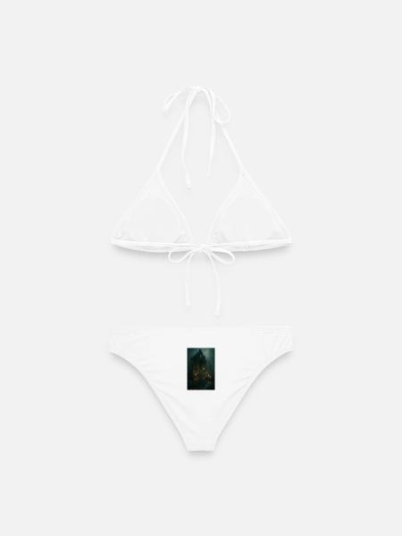 Gotische Ruine im Mondlicht - Frauen Bikini - Weiß