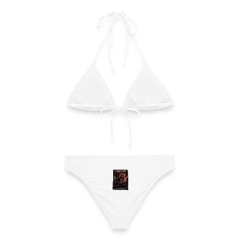 Cyber Oni Samurai Rotblade - Frauen Bikini - Weiß - Hinten - AI Model Female 172 dark (172cm)
