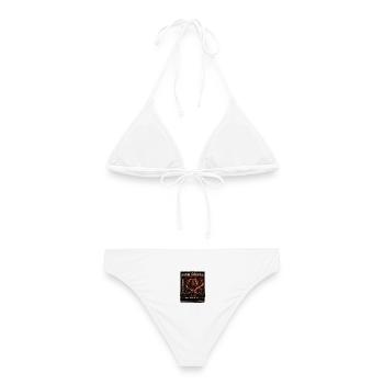 Ronin Uprising: Düstere Klingen - Frauen Bikini - Weiß - Hinten - AI Model Female 172 dark (172cm)
